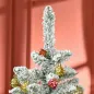 Árbol de Navidad Artificial 150 cm con Nieve Ignífugo con 358 Ramas Decoración Navideña para Interiores Verde