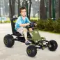 Go Kart Coche de Pedales Racing Deportivo con Asiento Ajustable Embrague y Freno para Niños 3-6 Años Carga 35kg 99x65x56cm Marco