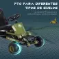 Go Kart Coche de Pedales Racing Deportivo con Asiento Ajustable Embrague y Freno para Niños 3-6 Años Carga 35kg 99x65x56cm Marco