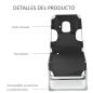 Tumbona Reclinable y Plegable de Jardín con Orificio de Lectura Reposacabezas y Respaldo Ajustable en 5 Niveles para Playa 182x5
