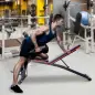Banco de Musculación Plegable, Banco de Pesas, Respaldo Inclinable de 7 Niveles, Extensión de Pierna, Cojín de Predicador, Banda