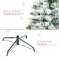 Árbol de Navidad Artificial 120 cm con Nieve Ignífugo con 200 Ramas Decoración Navideña para Interiores Verde