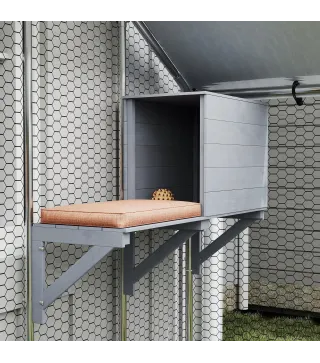 Jaula Grande para Gatos Exterior con 2 Casitas 7 Plataformas para Saltar Cubierta Impermeable y Anti-UV 240x193x195 cm