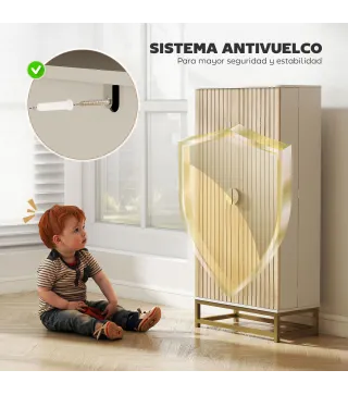 Armario Despensa Cocina con 2 Puertas con 12 Estantes Alacena Moderna con 5 Estantes Ajustables Blanco