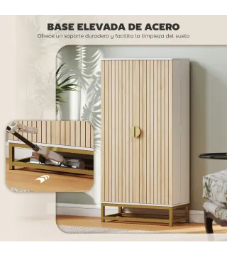 Armario Despensa Cocina con 2 Puertas con 12 Estantes Alacena Moderna con 5 Estantes Ajustables Blanco