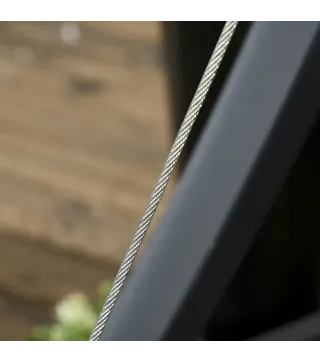 Balancín de Jardín Exterior Columpio de 3 Plazas con Toldo Ajustable y Marco de Acero 202x115x168 cm Gris Oscuro