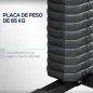 Máquina de Musculación con Pesas Ajustables de 65 kg Prensa de Pecho y Piernas Polea 135x103x210 cm Negro