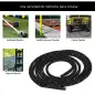 Cuerda de Batalla Ø38 mm Longitud 9 m Battle Rope Formación Battling Power Cuerda Ejercicio Fitness Deporte Poliéster Ultra Resi