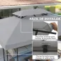 Toldo de Recambio 4x3 m con Techo Doble Orificios de Drenaje y Protección UV Solo Toldo NO Incluye Marco Gris Claro