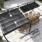 Pérgola de Jardín 6x3 m con Techo Retráctil Protección UPF50+ Drenaje Cenador de Jardín para Patio Exterior Gris Oscuro
