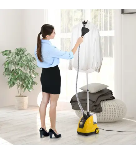 Plancha de Vapor con Depósito de 1,4 L y Temperatura Ajustable a 11 Niveles tipo Centro de Planchado Vertical 1800W 26x2