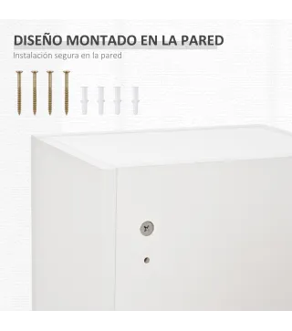 Botiquín de Pared de Primeros Auxilios 5 Niveles con Estantes Ajustables de Vidrio Cerradura Llaves 30x20x70 cm Blanco
