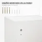 Botiquín de Pared de Primeros Auxilios 5 Niveles con Estantes Ajustables de Vidrio Cerradura Llaves 30x20x70 cm Blanco