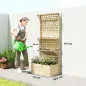 Jardinera con Enrejado y Techo de Madera para Plantas Trepadoras con 2 Estantes Drenaje y Forro 76x43,5x177 cm Natural Jardinera con Enrejado y Techo de Madera para Plantas Trepadoras con 2 Estantes Drenaje y Forro 76x43,5x177 cm Natural
