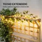 Jardinera con Enrejado y Techo de Madera para Plantas Trepadoras con 2 Estantes Drenaje y Forro 76x43,5x177 cm Natural Jardinera con Enrejado y Techo de Madera para Plantas Trepadoras con 2 Estantes Drenaje y Forro 76x43,5x177 cm Natural