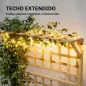 Jardinera con Enrejado y Techo de Madera para Plantas Trepadoras con 2 Estantes Drenaje y Forro 76x43,5x177 cm Natural Jardinera con Enrejado y Techo de Madera para Plantas Trepadoras con 2 Estantes Drenaje y Forro 76x43,5x177 cm Natural
