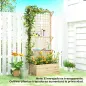Jardinera con Enrejado y Techo de Madera para Plantas Trepadoras con 2 Estantes Drenaje y Forro 76x43,5x177 cm Natural Jardinera con Enrejado y Techo de Madera para Plantas Trepadoras con 2 Estantes Drenaje y Forro 76x43,5x177 cm Natural