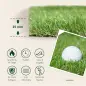 Césped Artificial 3x1 m con Altura de Hierba 25mm Rollo de Hierba Sintética de Exterior para Jardín y Terraza