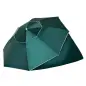 Parasol para Playa 2 en 1 con 2 Paneles Laterales Toldo Portátil Anti-UV con Bolsa de Transporte Ø210x222cm Verde