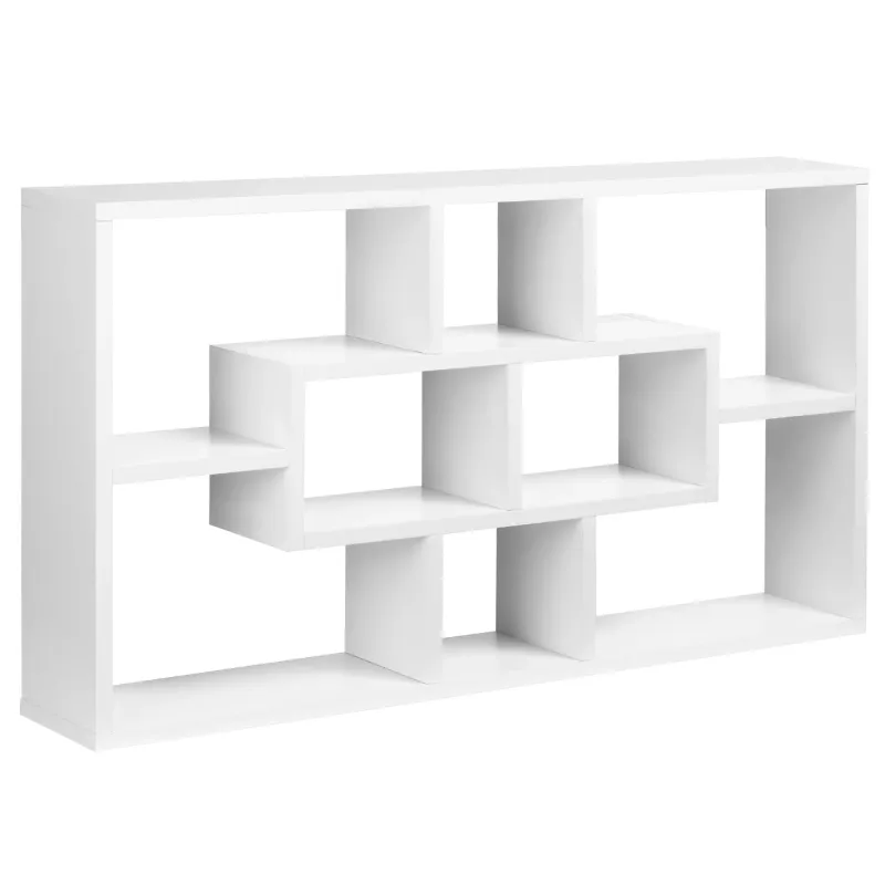 Estante de Pared Decorativo, Estantería para Libro, CDs, Baldas Flotantes con 8 Cubos, 85x14,5x47,5 cm, Carga 20kg, para Oficina Estante de Pared Decorativo, Estantería para Libro, CDs, Baldas Flotantes con 8 Cubos, 85x14,5x47,5 cm, Carga 20kg, para Oficina