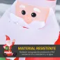 Papá Noel Hinchable 1.2m Santa Claus Inflable con Regalo Decoración Navidad Iluminación con Inflador Interior Exterior