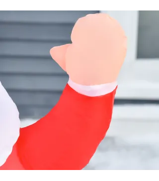 Papá Noel Hinchable 1.2m Santa Claus Inflable con Regalo Decoración Navidad Iluminación con Inflador Interior Exterior