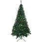 Árbol de Navidad Artificial 210 cm con 1036 Ramas Adornos Piñas Decoración Navideña para Interiores Verde