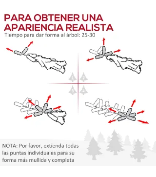 Árbol de Navidad Artificial 210 cm con 1036 Ramas Adornos Piñas Decoración Navideña para Interiores Verde