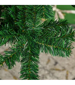 Árbol de Navidad Artificial 210 cm con 1036 Ramas Adornos Piñas Decoración Navideña para Interiores Verde