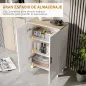 Mueble Auxiliar Moderno con 2 Puertas Estante Ajustable y Base Elevada para Salón Cocina Comedor 60x30x90 cm Blanco