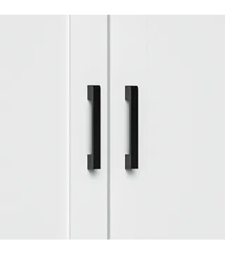 Mueble Auxiliar Moderno con 2 Puertas Estante Ajustable y Base Elevada para Salón Cocina Comedor 60x30x90 cm Blanco