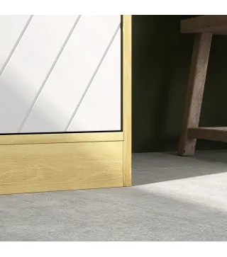 Columna de Baño Estrecha con 2 Puertas y 2 Estantes Abiertos, para Espacios Pequeños, 30x24x170 cm, Roble y Blanco