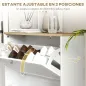 Zapatero Entrada Recibidor con 2 Puertas Estantes Ajustables para 12 Pares de Zapatos 60x23,5x80 cm Blanco