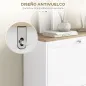 Zapatero Entrada Recibidor con 2 Puertas Estantes Ajustables para 12 Pares de Zapatos 60x23,5x80 cm Blanco