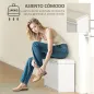 Banco Zapatero con Asiento Acolchado Cajón Abatible y Estante Ajustable para Entrada o Dormitorio 80x26x47,5 cm Blanco