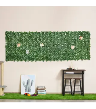 Seto Artificial Ocultación Jardín en Rollo 3x1 m Valla de Privacidad de Hiedra Artificial para Balcón Exterior