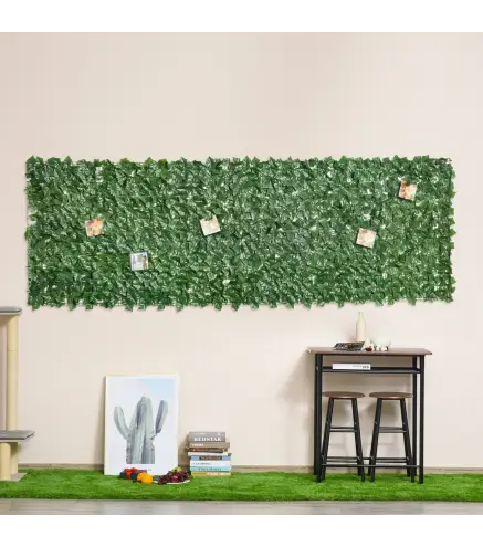 Seto Artificial Ocultación Jardín en Rollo 3x1 m Valla de Privacidad de Hiedra Artificial para Balcón Exterior