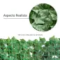 Seto Artificial Ocultación Jardín en Rollo 3x1 m Valla de Privacidad de Hiedra Artificial para Balcón Exterior