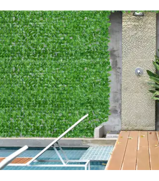 Seto Artificial en Rollo 3x1m para Valla Balcón Barandilla Valla de Privacidad Planta Decorativa PE