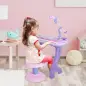 Piano Infantil 37 Teclas Teclado Electrónico Juego de Piano Regalo Juguete Educativo para Niños +3 Años con Micrófono Taburete L
