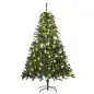 Árbol de Navidad Artificial Árbol de 180 cm con Luces Preinstaladas y Adornos Incluidos Ø112x180 cm Verde