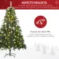 Árbol de Navidad Artificial Árbol de 180 cm con Luces Preinstaladas y Adornos Incluidos Ø112x180 cm Verde