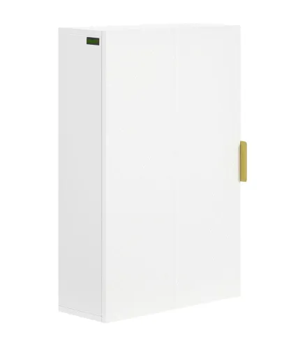 Mueble para Baño Suspendido con 1 Asa de Acero y Estantes Ajustables Estilo Moderno 40x15x60 cm Blanco