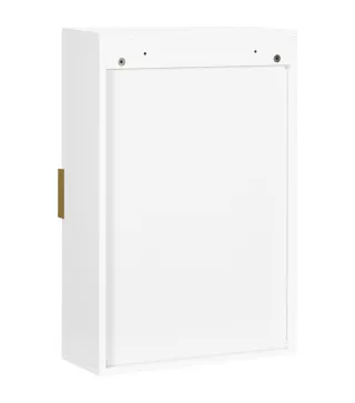 Mueble para Baño Suspendido con 1 Asa de Acero y Estantes Ajustables Estilo Moderno 40x15x60 cm Blanco