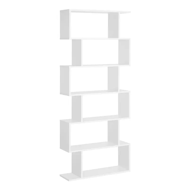 Estantería para Libros Moderna Librería con 6 Estantes para Comedor Salón Estudio 80x23x192 cm Blanco