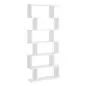 Estantería para Libros Moderna Librería con 6 Estantes para Comedor Salón Estudio 80x23x192 cm Blanco