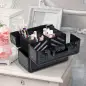 Estuche de Maquillaje Maletín para Maquillaje Organizador Cosméticos Profesional Caja de Belleza Portátil 4 Niveles 35.5x20x25.5