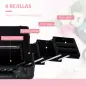 Estuche de Maquillaje Maletín para Maquillaje Organizador Cosméticos Profesional Caja de Belleza Portátil 4 Niveles 35.5x20x25.5