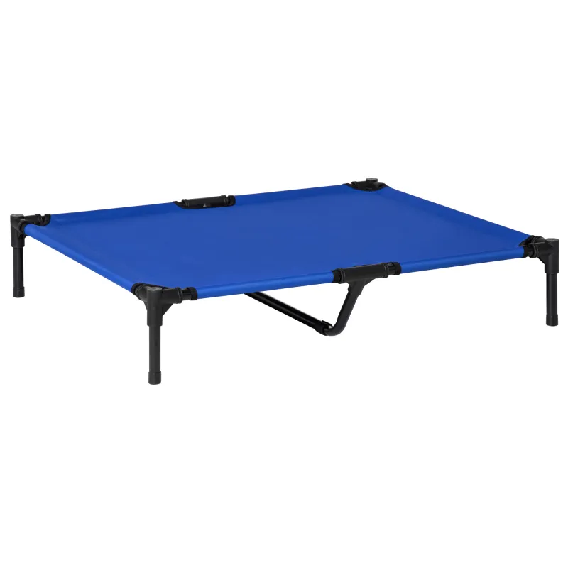 Cama Elevada para Perros Refrescante y Transpirable Cama para Perros Grandes 92x76x18 cm para Interior Exterior Azul
