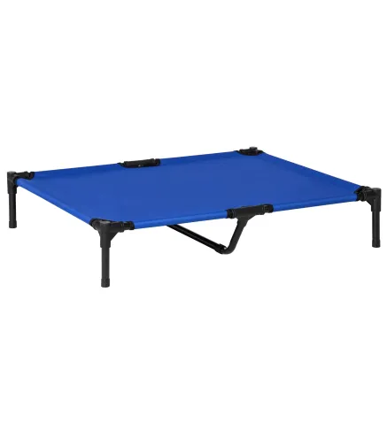 Cama Elevada para Perros Refrescante y Transpirable Cama para Perros Grandes 92x76x18 cm para Interior Exterior Azul